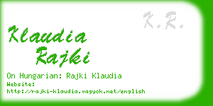 klaudia rajki business card